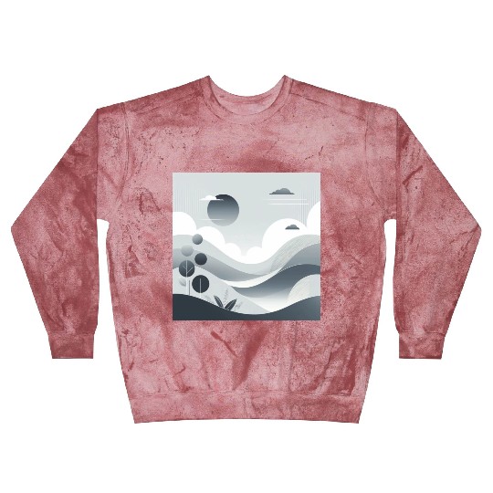 "Tranquil Monochrome Horizon" Blast Sweatshirts