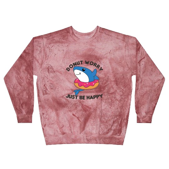 Cute Shark Funny Animals In Donut Pink Blast Sweatshirts