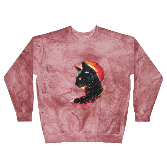 Solar Eclipse with Cat Blast Sweatshirts