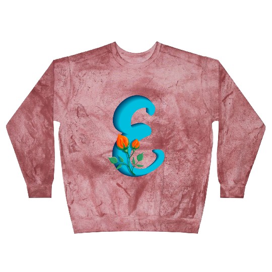 Three dimensional capital letter E rose monogram Blast Sweatshirts