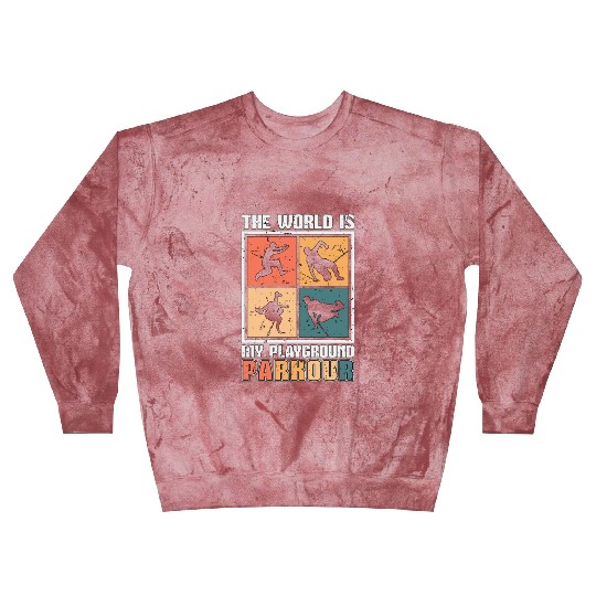 Parkour The World Is My Playground Retro Running Blast Sweatshirts