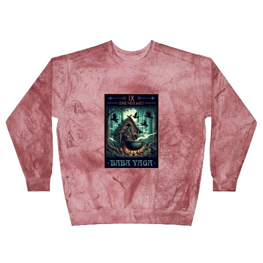 Baba Yaga The Hermit Tarot Card Pagan Witch Blast Sweatshirts