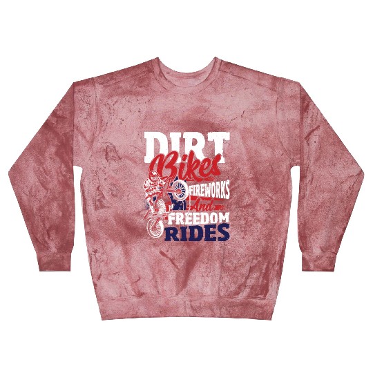 Dirt Bike American Flag Motocross Biker 4th of Blast Sweatshirts