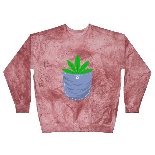 Jesting 420 Pocket Of Herb Weed Marijuana Design Blast Sweatshirts