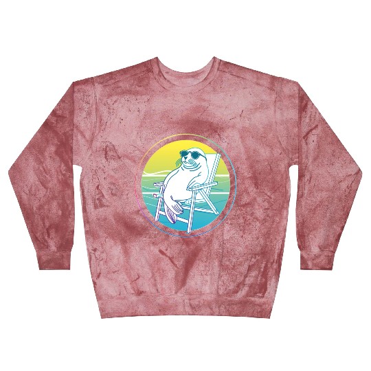 Neon Seal in Beach Chair Blast Sweatshirts
