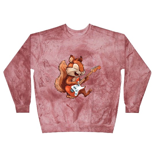 Rock Squirrel Guitarist Band Music Blast Sweatshirts