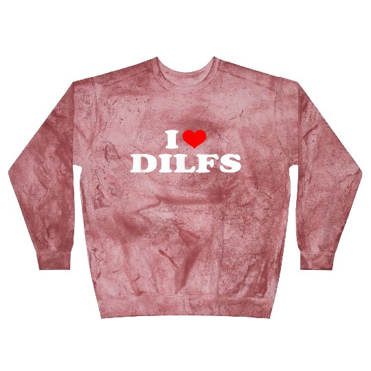Funny I Love DILFs I heart DILFs Red Heart Cool Blast Sweatshirts