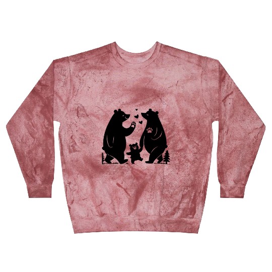artsy momooy bear silhouette nature family Blast Sweatshirts
