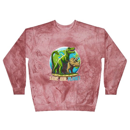 Save Our Planet Dinosaurs Kid Cute Earth Day Boys Blast Sweatshirts