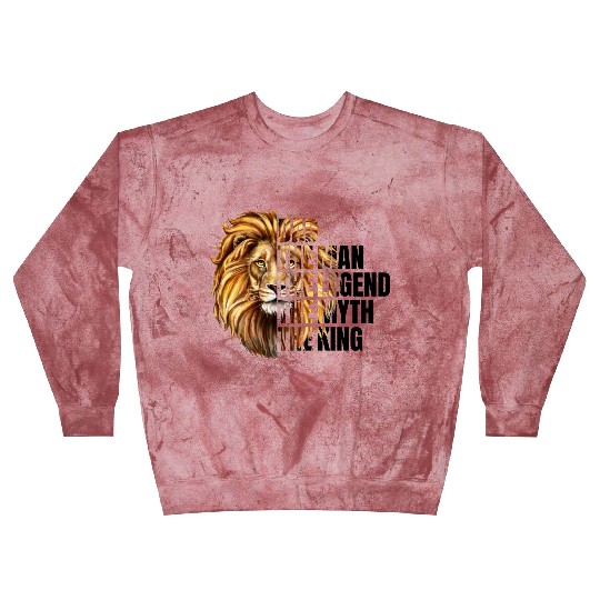 Dad The Man the Legend Lion Blast Sweatshirts