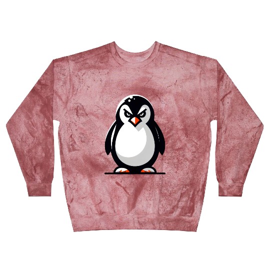 Evil Penguin with Bad Look Blast Sweatshirts