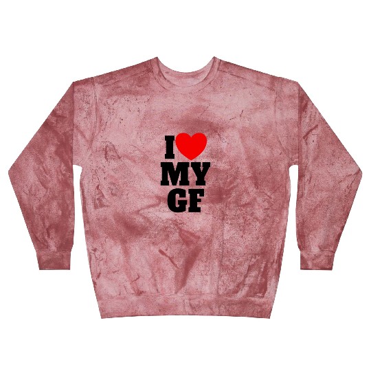 I Love My GF Red Heart Matching Couple Girlfriend Blast Sweatshirts