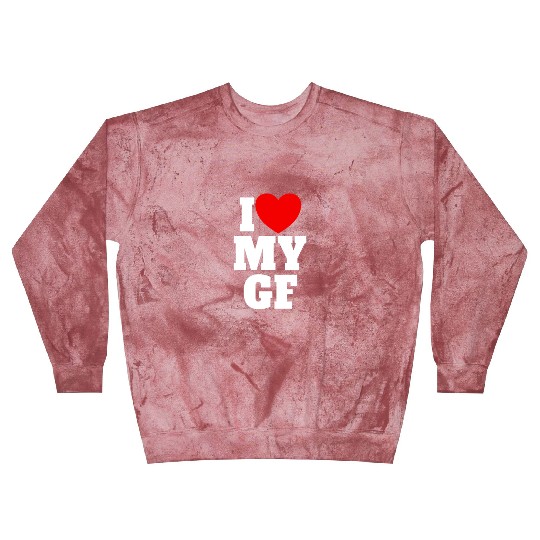 I Love My GF Red Heart Matching Couple Girlfriend Blast Sweatshirts