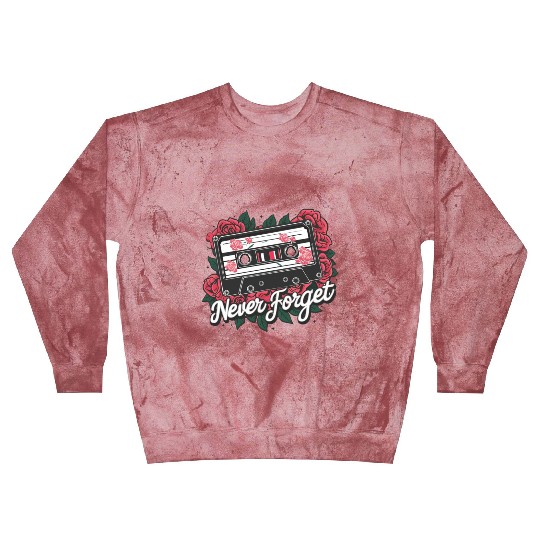 A cassette tape colored with roses Blast Sweatshirts