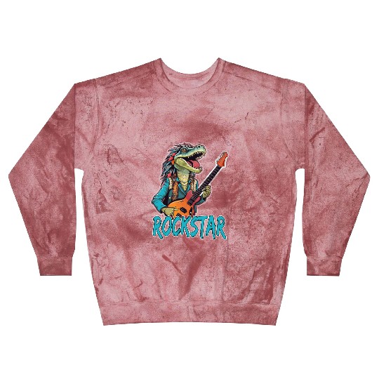 Rockstar Reptile Musician with Electric Guitar Blast Sweatshirts