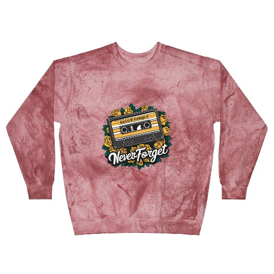 A cassette tape colored with roses 8 Blast Sweatshirts