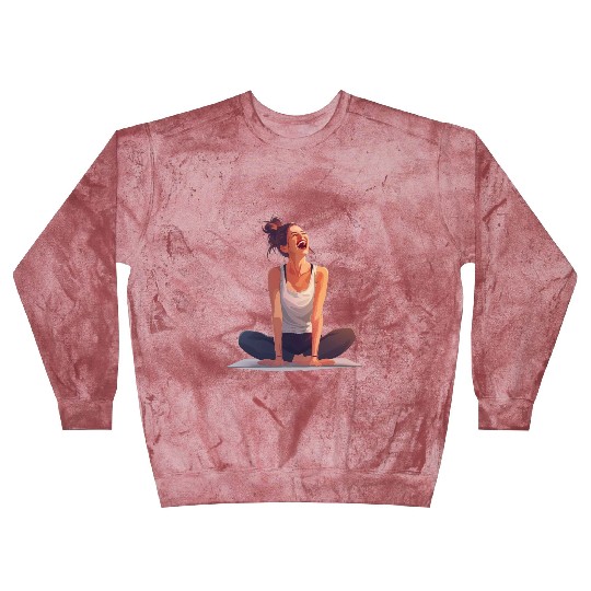 Joyful Yoga Moment Meditation Pose Blast Sweatshirts