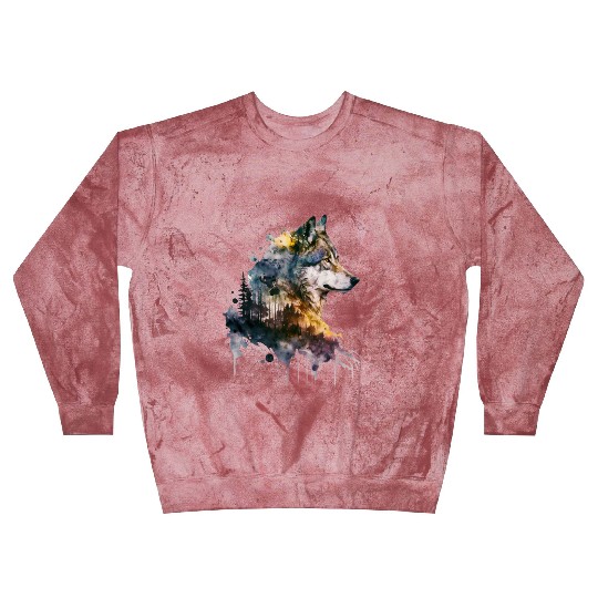 Wolf Print, Cosmic Wolves, Animal Print, Cosmos Blast Sweatshirts