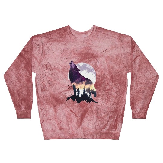 Wolf Print, Cosmic Wolves, Animal Print, Cosmos Blast Sweatshirts