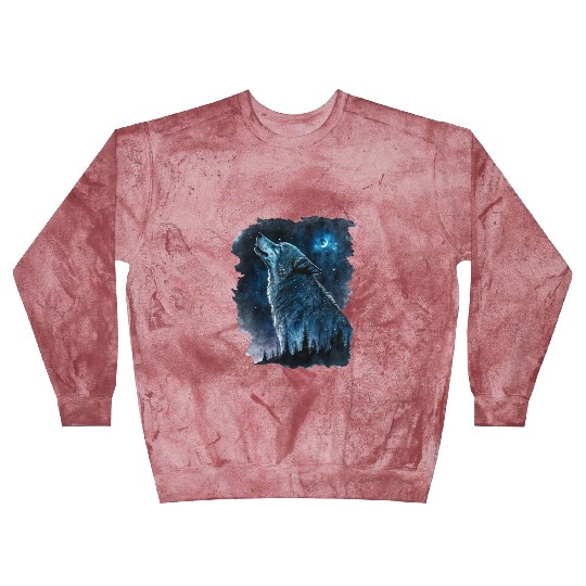 Wolf Print, Cosmic Wolves, Animal Print, Cosmos Blast Sweatshirts