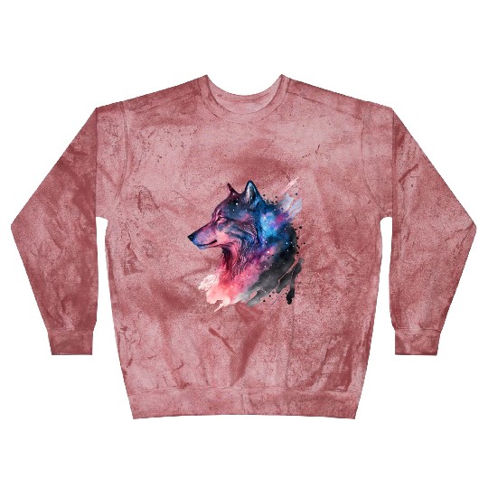 Wolf Print, Cosmic Wolves, Animal Print, Cosmos Blast Sweatshirts
