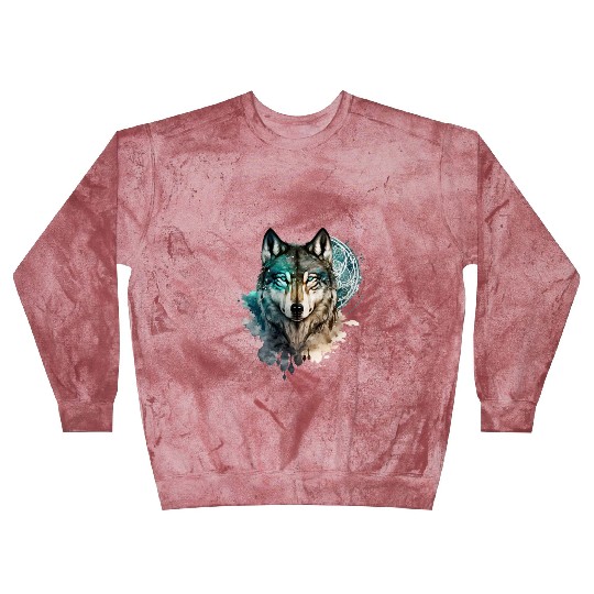Wolf Print, Cosmic Wolves, Animal Print, Cosmos Blast Sweatshirts
