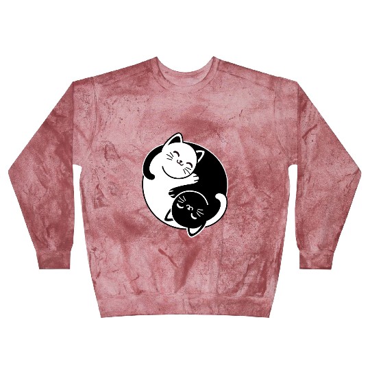 Yin and Yang Cats Blast Sweatshirts