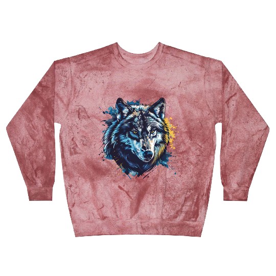Alpha Wolf Paint Splash Blast Sweatshirts
