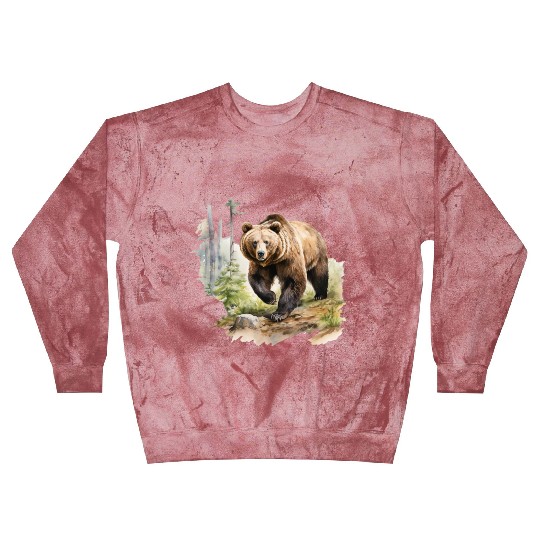 Grizzly Bear in the Wild Blast Sweatshirts