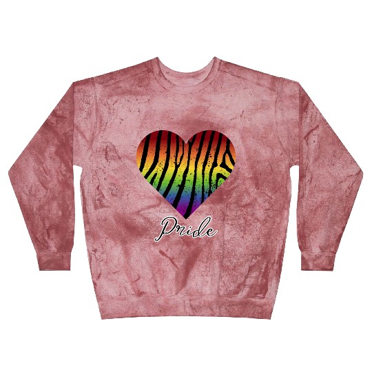LGBTQ+Pride Rainbow heart-pattern tiger leather Blast Sweatshirts