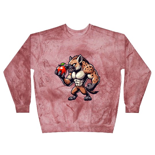 Hyena Enjoying Apple Fitness Workout Blast Sweatshirts