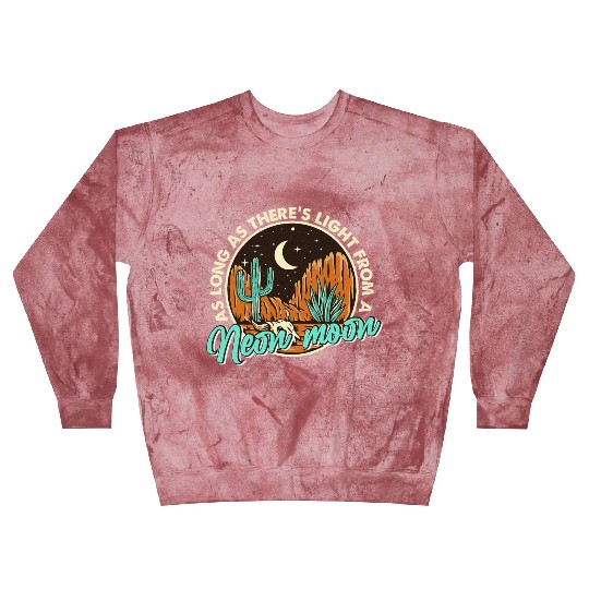Neon Moon Cactus Country Mountain Western Cow Blast Sweatshirts