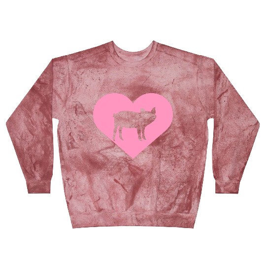 I Love Pigs pig heart piggy piglet silhouette Blast Sweatshirts