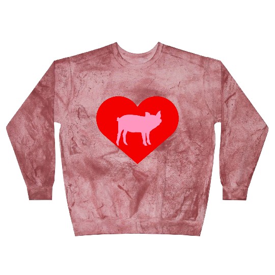 I Love Pigs pig heart piggy piglet silhouette Blast Sweatshirts