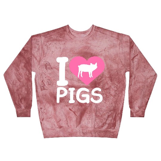 I Love Pigs pig heart piggy piglet silhouette Blast Sweatshirts