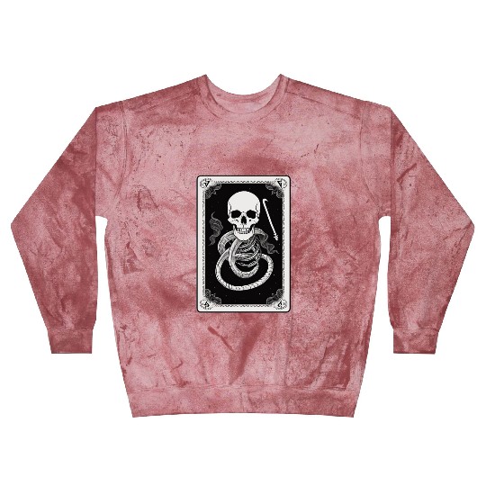 Skull Tarot Card Reader Astrology Occult Blast Sweatshirts