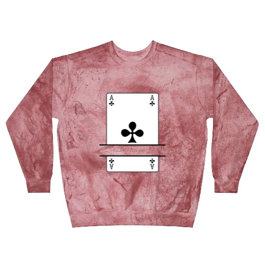 Playing card Club ace with banner space Blast Sweatshirts