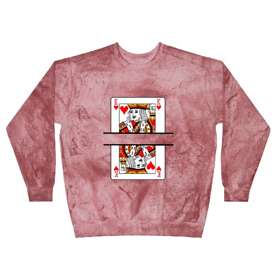 Playing card hearts king with banner space Blast Sweatshirts