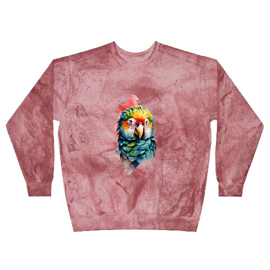 Macaw, Budgie Cockatoo, Parrot Flock Blast Sweatshirts