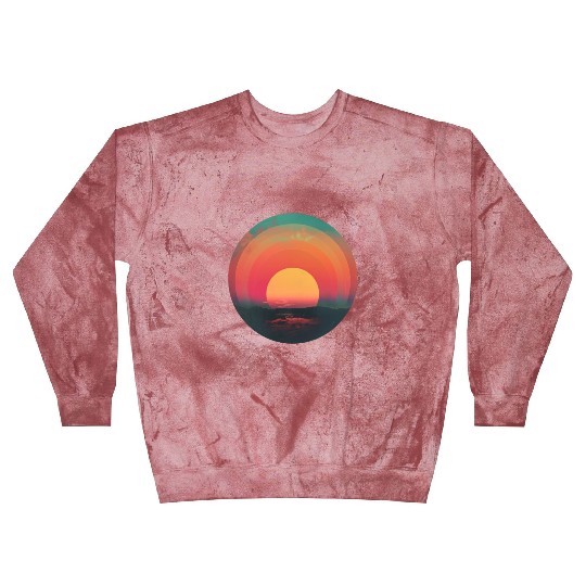 Retro Sunset Outdoor Nature 80s Vintage Blast Sweatshirts