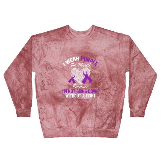 I Wear Purple For Myself Lupus Awareness Heart Blast Sweatshirts