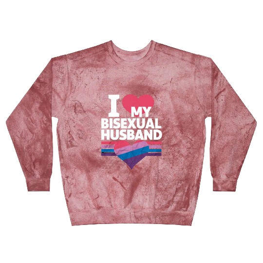 I Love My Bisexual Husband Bi Pride Bisexual Flag Blast Sweatshirts