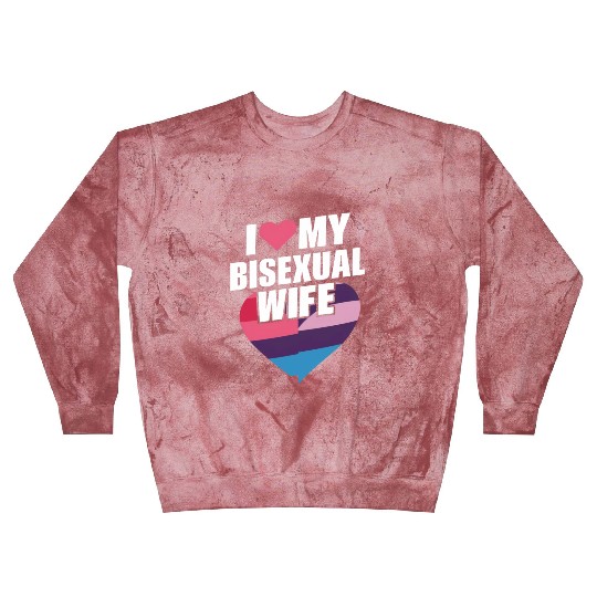 I Love My Bisexual Wife Bi Pride Bisexual Flag Blast Sweatshirts