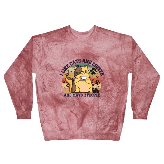 i love cat and cofee and maybe 3 people Blast Sweatshirts