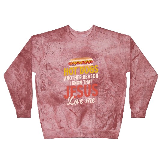 Hot Dog Adult Jesus Faith Blast Sweatshirts