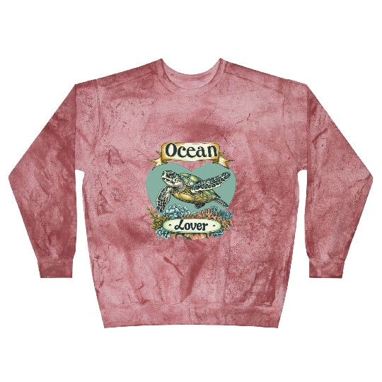 Ocean Lover Sea Turtle Blast Sweatshirts