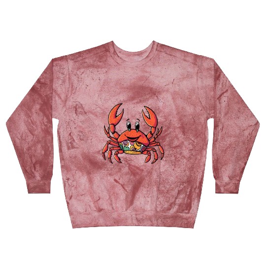 Retro Cartoon Crab Blast Sweatshirts