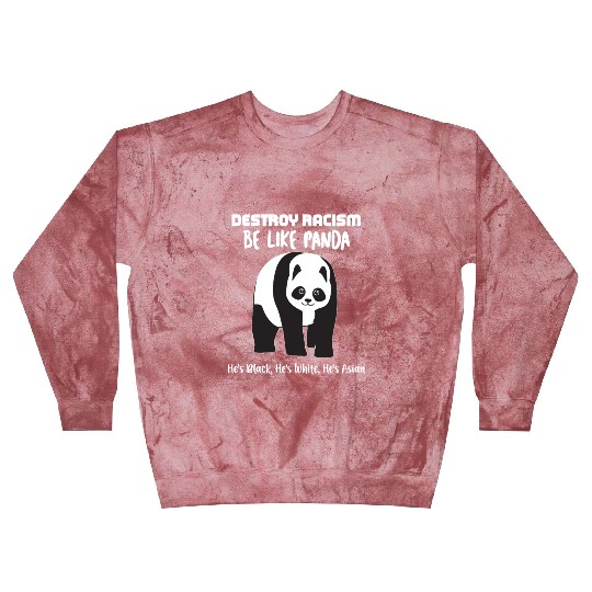 Embrace Laughter With Our Destroy Racism Panda Art Blast Sweatshirts