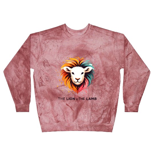 The Lion And The Lamb Abstract Art Design Blast Sweatshirts