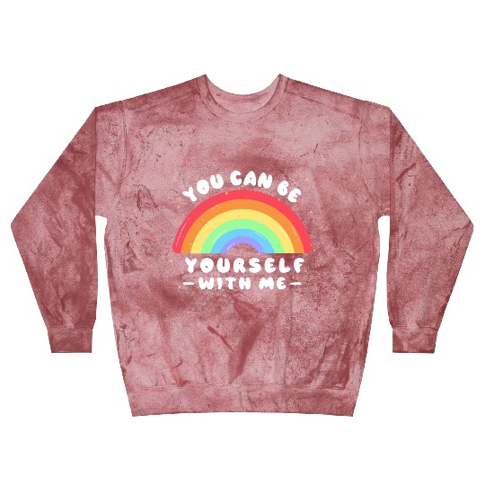 You Can Be Yourself With Me - LGBTQ Ally - Pride Blast Sweatshirts
